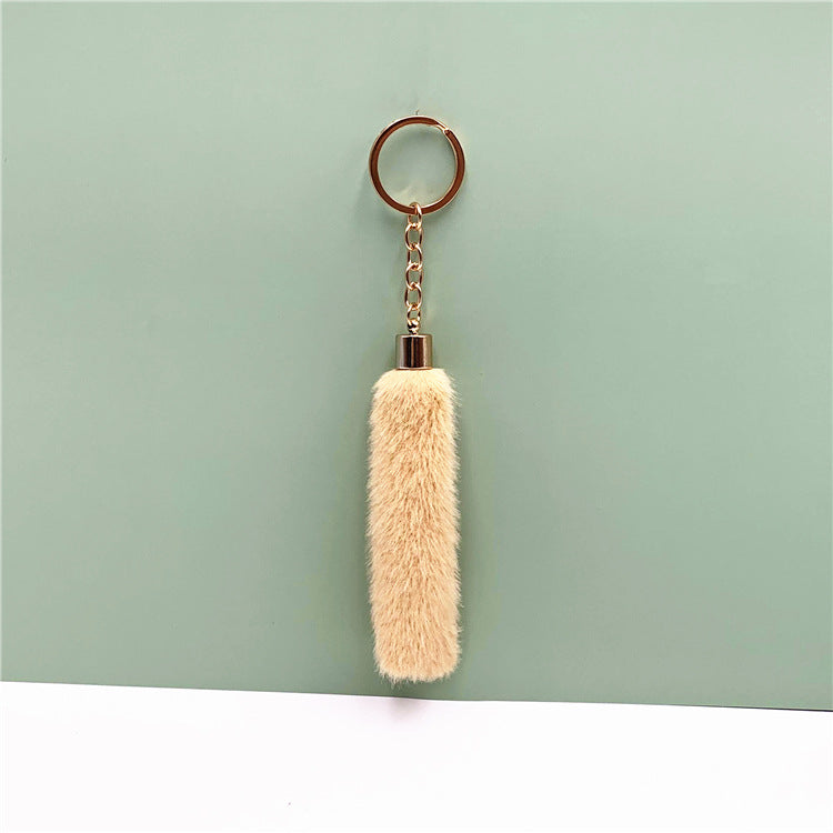 Wholesale Metal Tassel Plush Creative Keychain